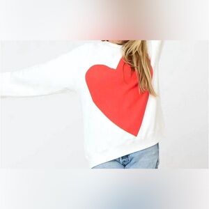 Kerri Rosenthal Benton Imperfect Red Heart Sweatshirt